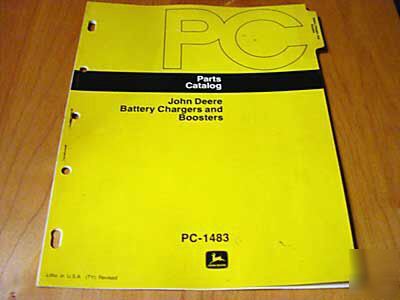 John deere battery charger booster parts manual jd