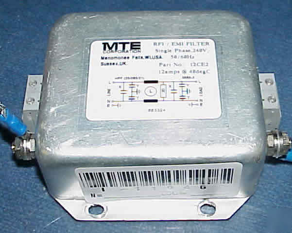 Lot of 3 mte rfi/emi single fase 240V filter