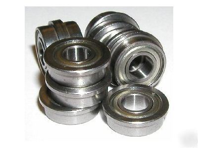 10 flanged ball bearing 7X13 X4 chrome metal shields