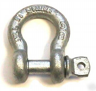 2 drop forged, load rated anchor shackles, 5/8