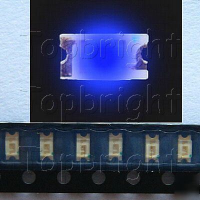 50 pcsÂ 0805 smt smd 200-250 mcdÂ blue led free ship