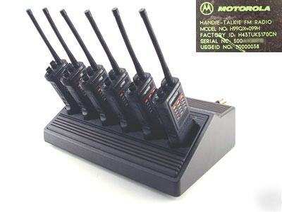 6 motorola vhf systems saber model iii radios + charger