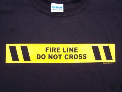 Firefighter emt paramedic ems fire line t shirt medium