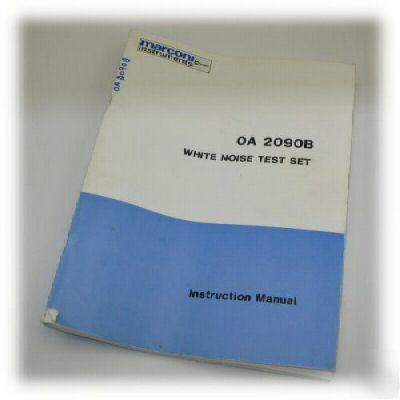 Marconi oa 2090B white noise test set instruction man