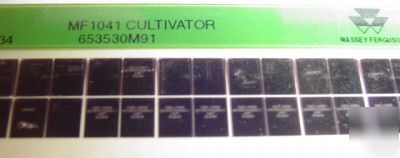 Massey ferguson 1041 cultivator parts book microfiche