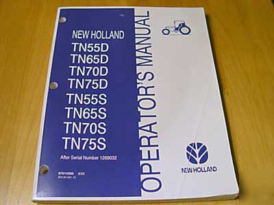 New holland TN65D TN70D TN75D TN55S TN70S TN75S manual