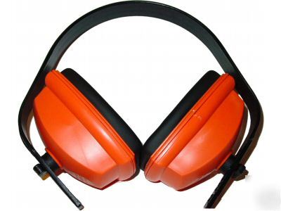 Safety ear protectors hearing earphones muffs orange