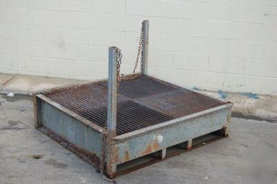 Steel spill pallet deck containment skid 4DRUM tank cal