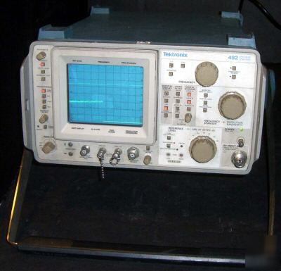 Tektronix tek 492 spectrum analyzer opt 1 2 3 guarantee