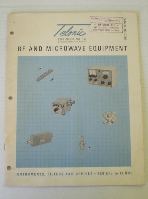 Telonic rf & microwave equipment catalog 1967