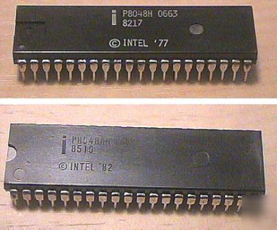 8048 vintage microcontrollers - intel chips - 6 pcs