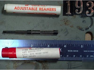 Adj. reamer no. 649 quick-set 8/a