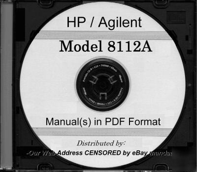 Agilent hp 8112A operation programming & service manual