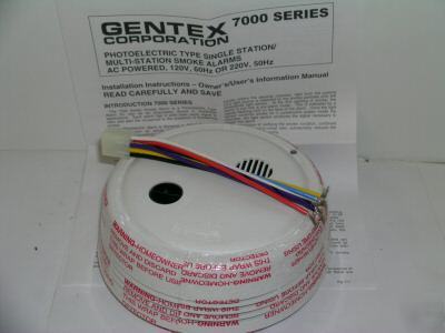 Gentex 7100CC 120VDC photoelectric smoke detector frm c
