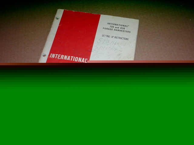 Ih international 720 forage harvest operator manual