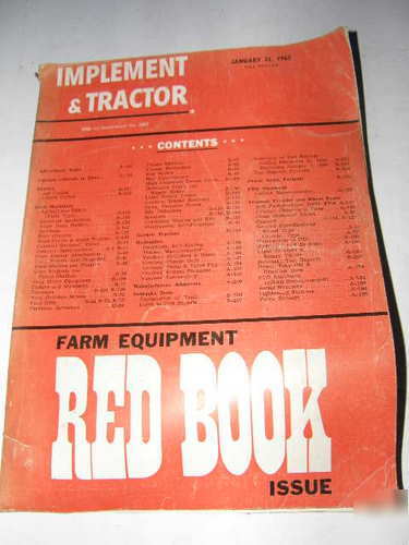 Implement & tractor red book 1963 power farm equipment