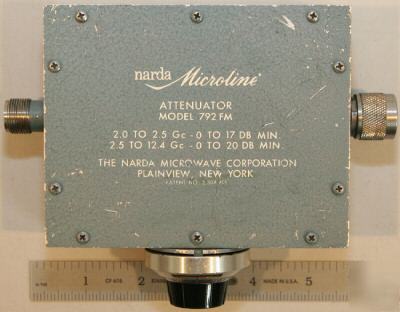 Narda variable attenuator 2-12.4 ghz model 792FM