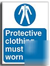 Protective clothing sign- a.vinyl-200X250MM(ma-057-ae)