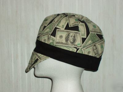 Welding cap of dollar bills