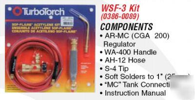 New turbotorch 0386-0089 wsf-3 sof-flame torch kit - 