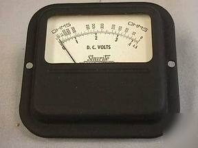 1 vintage shurite meter 10,000 ohms & 4.5 dc