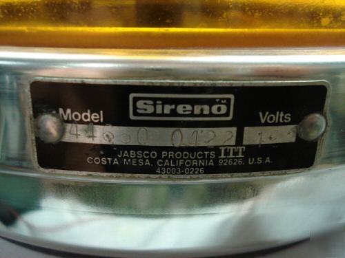 Gorgeous vintage sireno orange beacon 4 bulb rotating