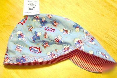 New usa flag american snowman stars welding hat 7 3/8