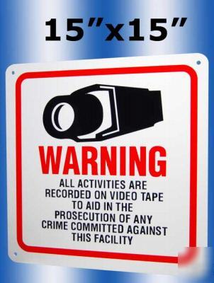 Cctv warning sign plastic board 15