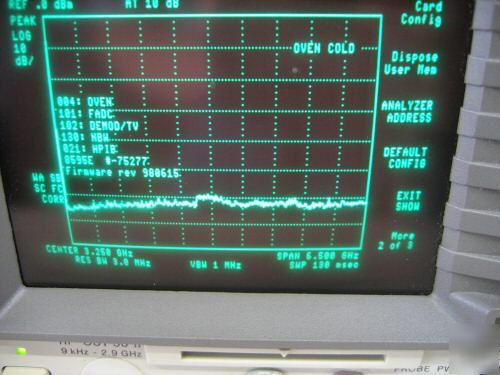 Hp (agilent) 8595E spectrum analyzer, 6.5 ghz *options