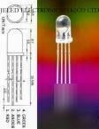 New 100X 5MM 4 pin rgb common cathode led 8,000MCD f/r