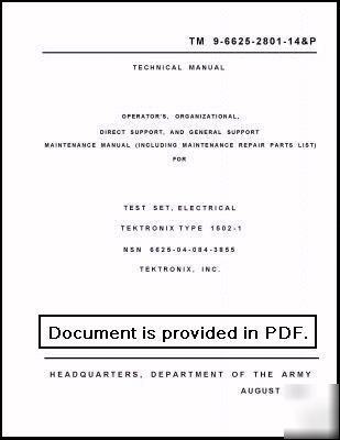 Tek tektronix 1502-1 maintenance repair manual