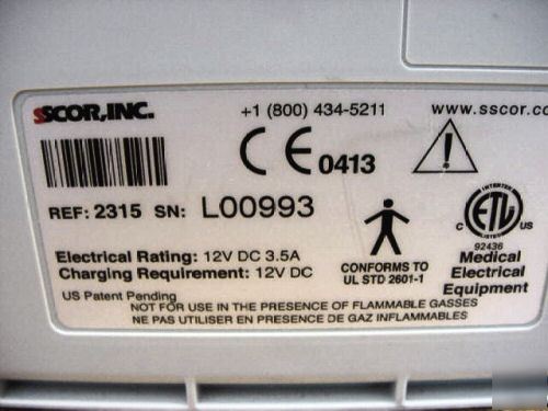 Sscor vacuum regulator 2315 + battery & charger s-scort