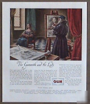 1945 olin gunsmith lady da vinci mona lisa ad