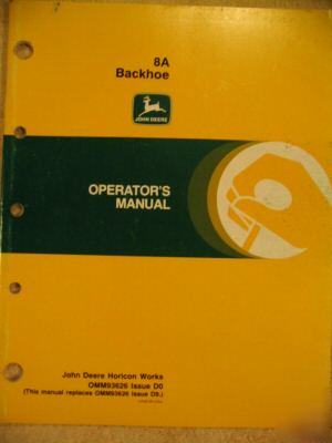 John deere 8A backhoe 850 870 950 970 1050 1070 575 675
