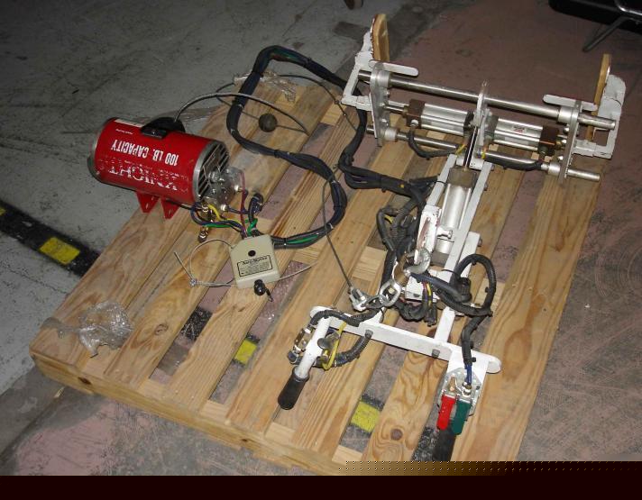 Suspended air hoist w/ knight cable balancer