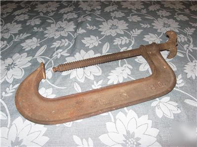 Vintage collectible c clamp woodworking tool metal