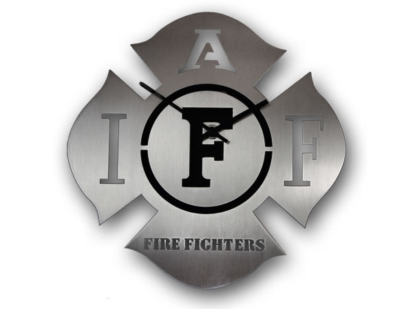 Wall clock firefighter firefighters rescue fire dept