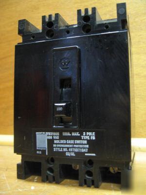 Westinghouse breaker FB3100N 100A a 100AMP 100 amp