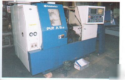 Daewoo/puma 8-s 2-axes turning center, slant bed 1996