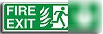 Fire exit (rm) down sign-adh.vinyl-600X200MM(sa-044-at)