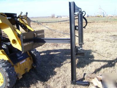 Log splitter skidsteer skid steer attachment bobcat asv