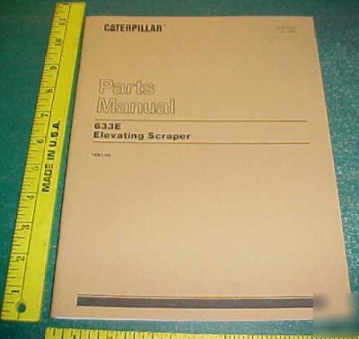 Caterpillar 633E elevating scraper illus. parts manual