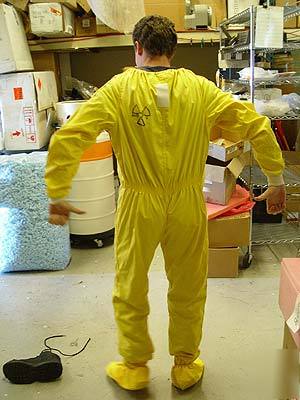 3 ea. coveralls, radioactive contaminants, protective
