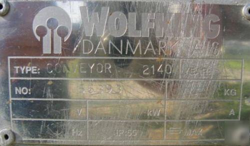 24â€ dia. x 20â€™-6â€ long wolfking screw conveyor (4719) 