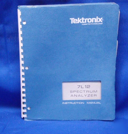 Tektronix 7L12 spectrum analyzer manual w/schematics