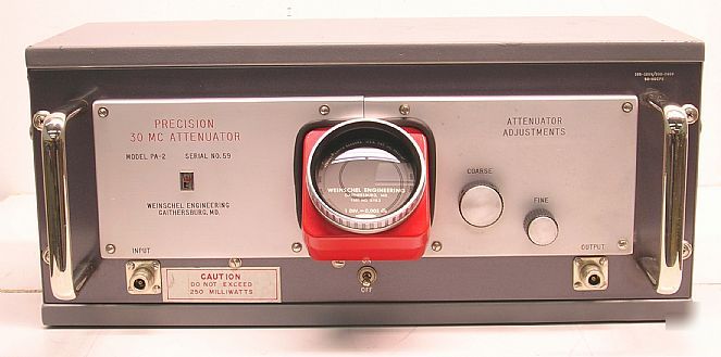 Weinschel - pa-2 precision 30 mhz rf attenuator
