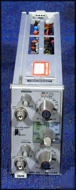 Tektronix 7A18 dual trace amplifer