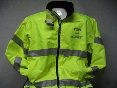 Tow and recovery reflective jacket, tow truck, tow, xl