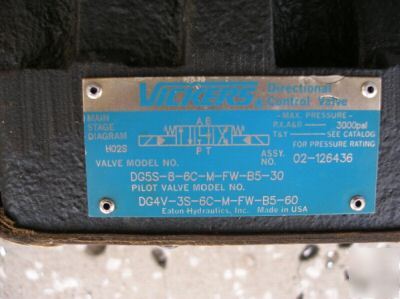 Vickers hydraulic valve directional control valve