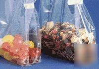 1000 - 5X4X24 .75 mil clear gusseted poly bags